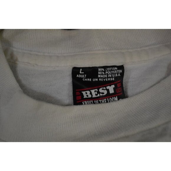 25th Anniversary Vancouver International Marathon 1996 Crew Large White FOTL Vtg - Picture 7 of 10